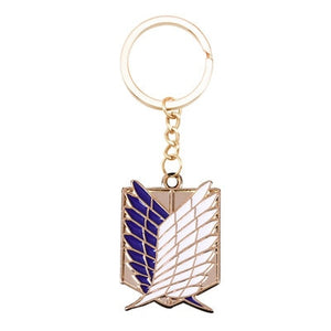 Shingeki No Kyojin Attack On Titan Keychain Wings of Liberty Freedom Scouting Legion Eren Keyring Key Holder