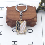 Shingeki No Kyojin Attack On Titan Keychain Wings of Liberty Freedom Scouting Legion Eren Keyring Key Holder