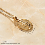 Holy Mother of God Golden Pendant