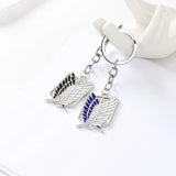 Shingeki No Kyojin Attack On Titan Keychain Wings of Liberty Freedom Scouting Legion Eren Keyring Key Holder