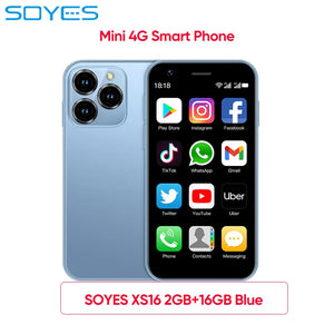 SOYES XS16/XS15 Mini Android Smartphone 3G/4G Network 2GB RAM 16GB ROM 3" Display 5MP Camera Dual SIM With Play Store WhatsAPP