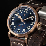 Sugess Pilot Bronze Automatic Men Watch Seagull ST2130 Movement BGW9 Luminous Wristwatch Sapphire Crystal Skeleton CuSn8 Case