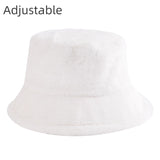 Winter Cow Leopard Faux Fur Fluffy Bucket Hats Women Outdoor Warm Sun Hat Soft Velvet Furry Fisherman Cap Girl Fashion Panama