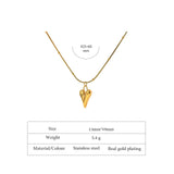 Yhpup Temperament Heart Pendant Chain Necklace for Women Stainless Steel Stylish Choker 18 K Jewelry Waterproof Party Gift