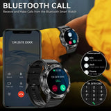 MELANDA Steel 1.39" Bluetooth Call Smart Watch Men Sports Fitness Tracker Watches IP67 Waterproof Smartwatch for Android IOS K52