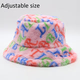 Winter Cow Leopard Faux Fur Fluffy Bucket Hats Women Outdoor Warm Sun Hat Soft Velvet Furry Fisherman Cap Girl Fashion Panama