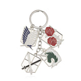 Shingeki No Kyojin Attack On Titan Keychain Wings of Liberty Freedom Scouting Legion Eren Keyring Key Holder