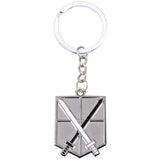 Shingeki No Kyojin Attack On Titan Keychain Wings of Liberty Freedom Scouting Legion Eren Keyring Key Holder