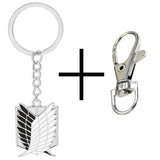 Shingeki No Kyojin Attack On Titan Keychain Wings of Liberty Freedom Scouting Legion Eren Keyring Key Holder