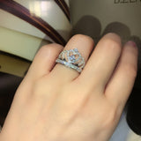 CC Women Rings Queen Crown Jewelry White Gold Plated Wedding Accessories Engagement Ring Anillos Drop Shipping CC1568