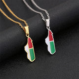 Madagascar Map Pendant Africa Malagasy Flag Stainless Steel Gold Silver Color Necklaces For Women Men Chain Enamel Trend Jewelry