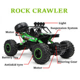 ZWN 1:12 / 1:16 4WD RC Car With Led Lights 2.4G Radio Remote Control Cars Buggy Off-Road Control Trucks Boys Toys for Children - Boom Boom London