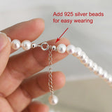 ASHIQI Natural Freshwater Pearl Chokers Necklace 925 Sterling Silver Jewelry for Women 2022 Gift New Fashion - Boom Boom London