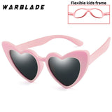 WarBLade New Children Sunglasses Kids Polarized Sun Glasses LOVE Heart Boys Girls Glasses Baby Flexible Safety Frame Eyewear - Boom Boom London