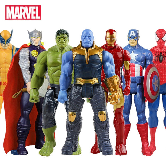 30cm Marvel Super Heroes Avengers Endgame Thanos Hulk Captain America Thor Wolverine Venom Action Figure Toys Doll for Kid Boy - Boom Boom London