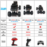 ZWN 1:12 / 1:16 4WD RC Car With Led Lights 2.4G Radio Remote Control Cars Buggy Off-Road Control Trucks Boys Toys for Children - Boom Boom London