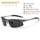 AORON Driving Polarized Sunglasses Men Aluminum Magnesium Frame Sport Sun Glasses Driver Retro Goggles Sunglass UV400 Anti-Glare - Boom Boom London