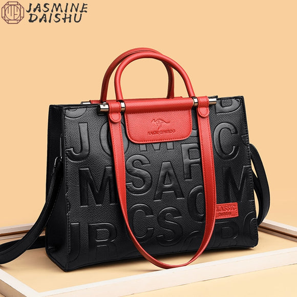 Luxury Designer Handbags 2023 Women's Large Capacity Letter Imprint Design Shoulder Bag Contrast Colored Ladies Crossbody Bags