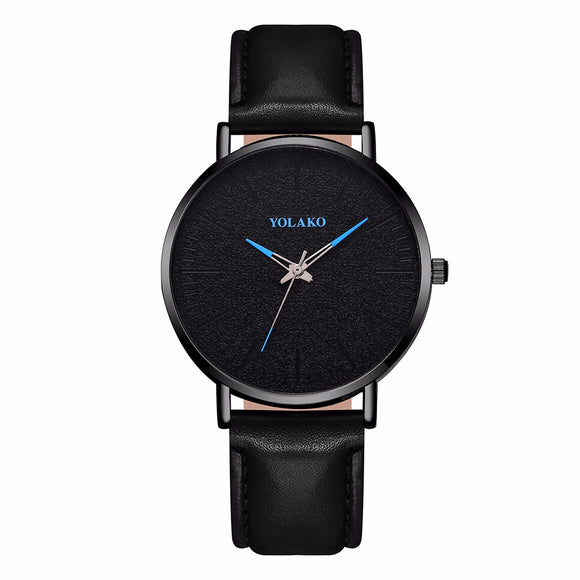 Hot Sale Men Leather Business Watches Luxury Casual YOLAKO Brand Male Sport Watch Quartz Clock Relogio Masculino - Boom Boom London