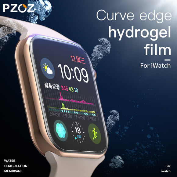 PZOZ Full Screen Protector Glass For iWatch 5 4 Hydrogel Film For Apple Watch 1 2 3 Tempered Film HD Curve Edge Glass 38mm 42mm - Boom Boom London