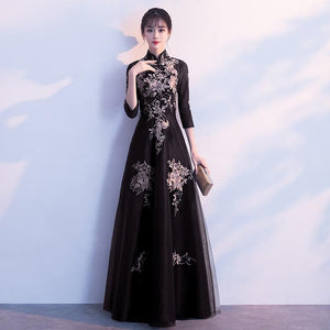 Sexy Chinese Style Dress Womens Slim Party Evening Long Cheongsam Marriage Gown Luxury Wedding Qipao Fashion Clothes Vestido - Boom Boom London