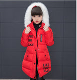 New Girls Warm Winter Coat Artificial Fur Fashion Kids Hooded Jacket Coat for Girl Outerwear Girls Clothes 3-12 Years - Boom Boom London