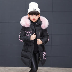 New Girls Warm Winter Coat Artificial Fur Fashion Kids Hooded Jacket Coat for Girl Outerwear Girls Clothes 3-12 Years - Boom Boom London