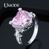 UMODE Crystal Heart Ring Ladies Charm Zircon Wedding Rings Femme Fashion Jewelry Girls Luxury Engagement Party Gifts UR0591 - Boom Boom London