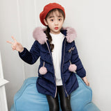 New Girls Warm Winter Coat Artificial Fur Fashion Kids Hooded Jacket Coat for Girl Outerwear Girls Clothes 3-12 Years - Boom Boom London