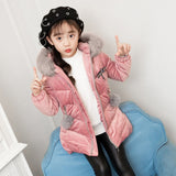 New Girls Warm Winter Coat Artificial Fur Fashion Kids Hooded Jacket Coat for Girl Outerwear Girls Clothes 3-12 Years - Boom Boom London