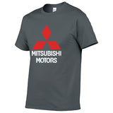 Mens Short Sleeve Mitsubishi Car Logo T-shirt Summer casual male solid colour Cotton Tshirts Fashion HipHop Harajuku Men Clothes - Boom Boom London