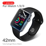 PZOZ Full Screen Protector Glass For iWatch 5 4 Hydrogel Film For Apple Watch 1 2 3 Tempered Film HD Curve Edge Glass 38mm 42mm - Boom Boom London