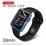 PZOZ Full Screen Protector Glass For iWatch 5 4 Hydrogel Film For Apple Watch 1 2 3 Tempered Film HD Curve Edge Glass 38mm 42mm - Boom Boom London