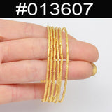 Anniyo (6pcs/lot)African Gold Color Shiny Bangles for Women Girls Dubai Circle Bracelet Jewelry Ethiopian Bride Wedding #013707 - Boom Boom London