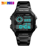 SKMEI Top Luxury Fashion Sport Watch Men Clock 5Bar Waterproof Watches Stainless Steel Strap Digital Watch Reloj Hombre 2019 New - Boom Boom London