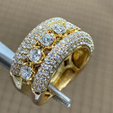 Luxury Male Female Wedding Zircon Stone Ring Crystal Gold Plt Rings Punk for Women Men East Cubic Dubai Jewelry Dropshipping - Boom Boom London