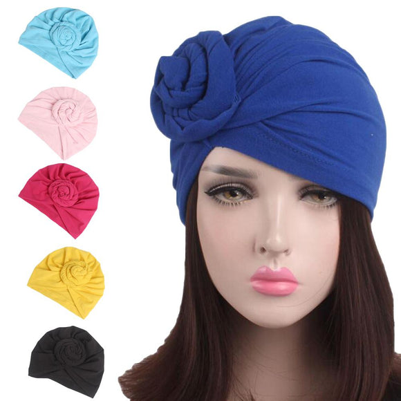 Women Indian Knot Bonnet Chemo Cap Turban Hats Beanie Head Scarf Wrap Ramadan Hair Loss Islamic Headwear Inner Hat - Boom Boom London