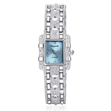 Women Watch Rectangle Dial Silver Stainless Steel Crystal Watches Fashion Quartz For Women ladies major relojes Hot Sale Relojes - Boom Boom London