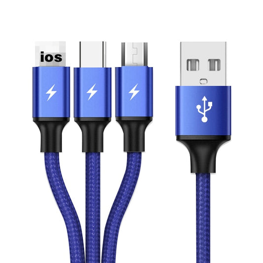 3 In 1 Type C Micro USB Multi Charger Cable for Xiaomi Redmi Note 5 Samsung A60 S9 S8 Mobile Phone USB Cord USB-C Charging Cable - Boom Boom London