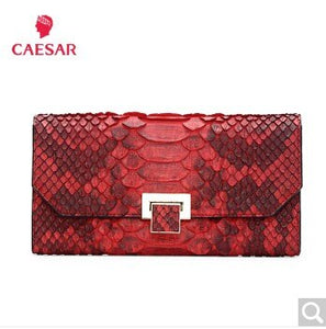 kaisadadi Ladies Handbag The new European and American fashion luxury exquisite python leather banquet ladies clutch bag Black - Boom Boom London