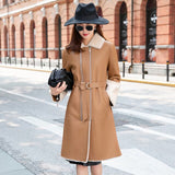 Coat Winter Women Double Faced Real Fur Coat Female Real Leather Jacket Women Clothes 2020 Luxury Wool Fur Coats MY4402 s - Boom Boom London