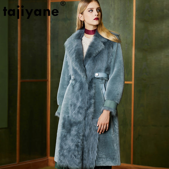 Natural Fur Coat Female Wool Jacket Autumn Winter Coat Women Clothes 2019 Double-faced Fur Luxury Warm Long Tops ZT4793 - Boom Boom London