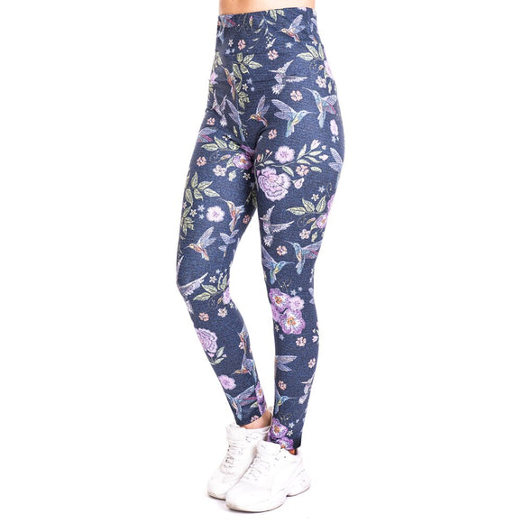 Humming bird imitate Jeans Print Legging Push Up Fashion Pants High Waist Workout Jogging For Women Athleisure Training Leggings - Boom Boom London