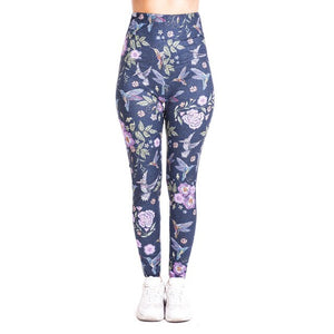 Humming bird imitate Jeans Print Legging Push Up Fashion Pants High Waist Workout Jogging For Women Athleisure Training Leggings - Boom Boom London