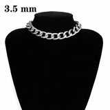 Punk Miami Cuban Choker Necklace Collar Statement Hip Hop Big Chunky Aluminum Gold Color Thick Chain Necklace Women Jewelry - Boom Boom London