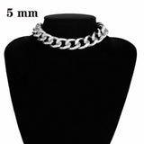 Punk Miami Cuban Choker Necklace Collar Statement Hip Hop Big Chunky Aluminum Gold Color Thick Chain Necklace Women Jewelry - Boom Boom London