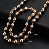 Men Women's Jewelry Set 585 Rose Gold Bracelet Necklace Set Double Curb Cuban Weaving Bismark Chain 2018 Wholesale Jewelry KCS04 - Boom Boom London