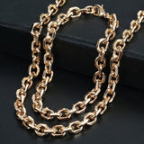 Men Women's Jewelry Set 585 Rose Gold Bracelet Necklace Set Double Curb Cuban Weaving Bismark Chain 2018 Wholesale Jewelry KCS04 - Boom Boom London