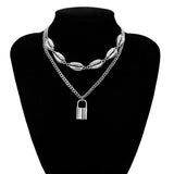 Ingemark Multi Layer Lover Lock Pendant Choker Necklace Steampunk Padlock Heart Chain Necklace Collier Best Couple Jewelry Gift - Boom Boom London