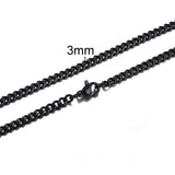 CUBAN LINK 3 TO 7 MM STAINLESS STEEL NECKLACE FOR MEN CHOKER JEWELRY - Boom Boom London